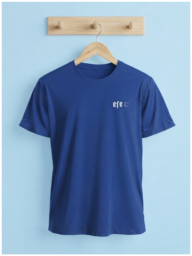 Polera algodón azul EFE. (S)