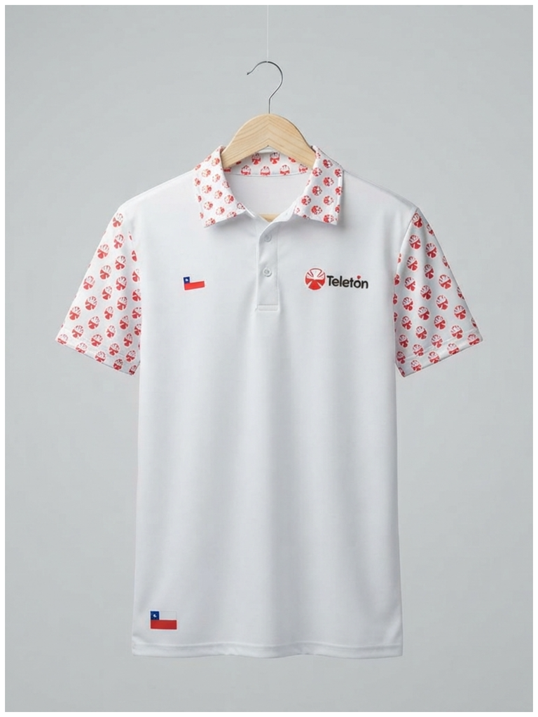 Polera polo con botones Blanca TELETON (S)